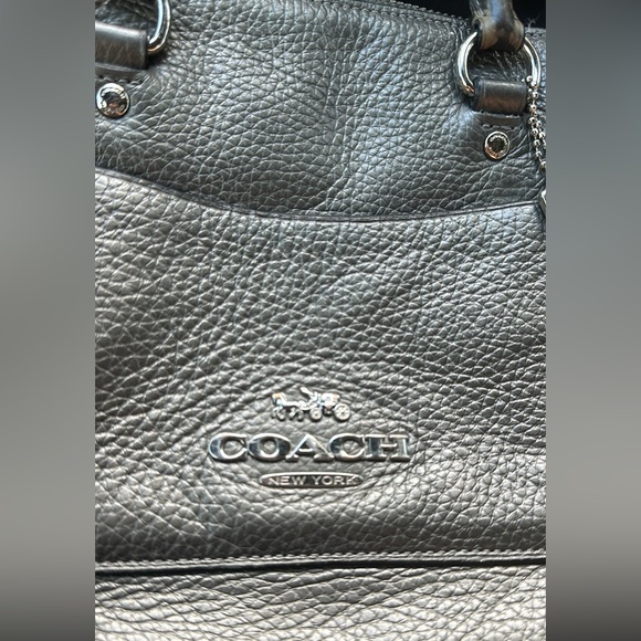 Authentic COACH Emma Mini Satchel Crossbody Bag Gunmetal Leather - Picture 6 of 14